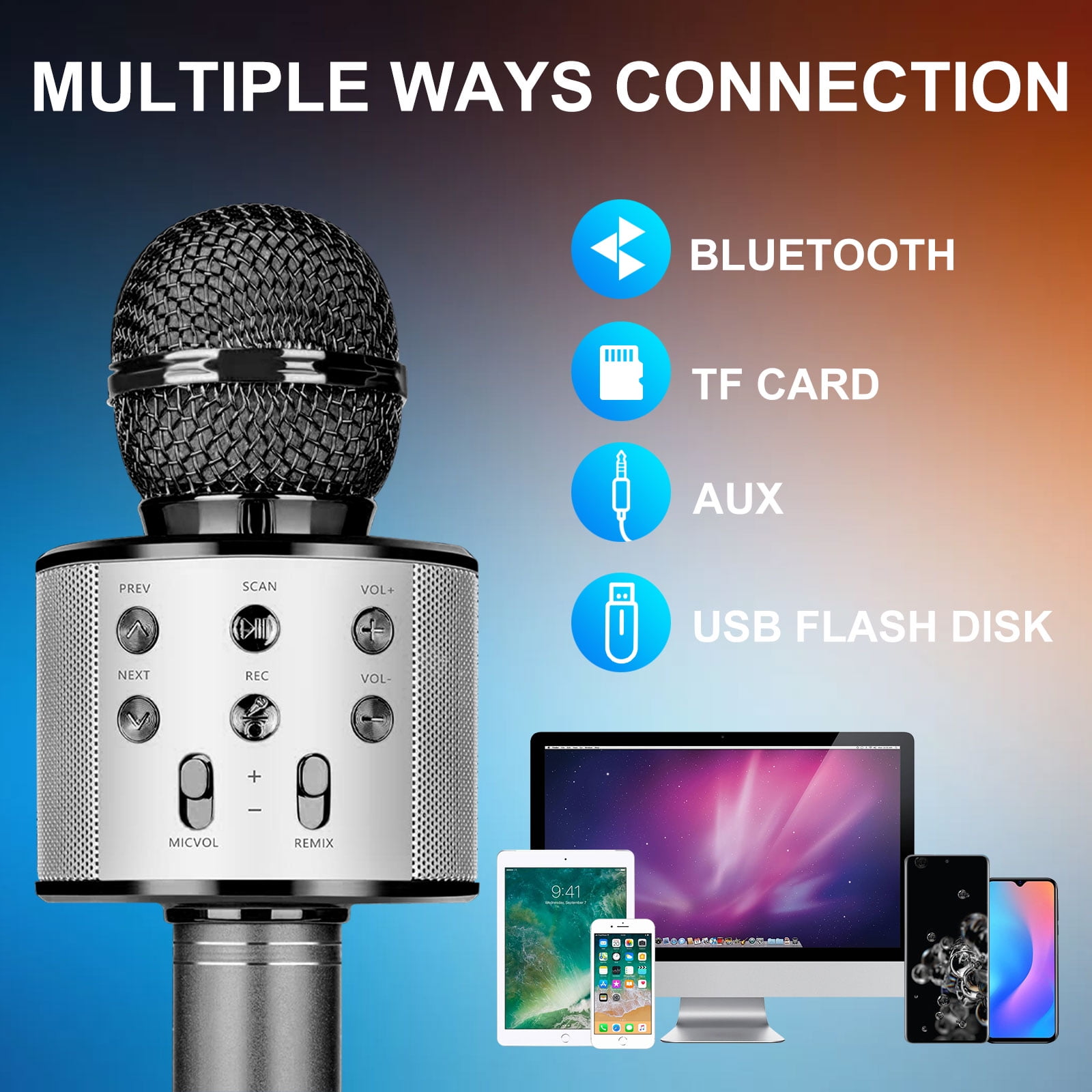Best Gifts DEDY Bluetooth Wireless Karaoke Microphone 