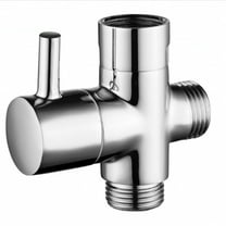 TOP-MAX 3 Way Shower Arm Diverter Valve with 3 Rubber Washers for Kitchen Sink Faucets Bathroom Sinks (Silver)