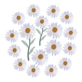 thumbnail image 1 of 17 Pcs Patch Brodé Fleur Marguerite à Repasser/cramper pour Robe Sac à Dos Veste (Blanc), 1 of 5
