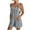 Gray, variant on Luxalzxs Short Rompers for Women Summer Sleeveless Tie Knot Strap Jumpsuits Casual Loose Fit Bib Overalls with Pockets Beach Clothes