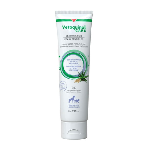 Vétoquinol Shampooing Soin pour Peau Sensible – pour Chiens et Chats – 275 ml