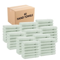 Host & Home Cotton Hand Towels (Bulk Case of 60) - 16x28 in., Soft & Absorbent - Green