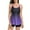 Purple, variant on WREESH Womens Swim Dress Tankini Solid Color Swimwear Two-Piece Slim Swimsuit Bikini Straped Swimsuits with Boyshort Beach Bathing Suit Hot Pink