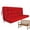 Red, variant on Porch Swing Cushions, Swing Cushions 3 Seater Replacement with Backrest, Thicken 4" Waterproof Bench Pad Cushions, Outdoor Loveseat Cushions Non-Slip Chairs Pad (Red)
