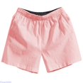 thumbnail image 2 of Huanglei Men's Casual Shorts ,Linen Waist Loose Fit Shorts For Men Solid Color Casual Beachwear 3/4 Length Summer Trousers (Pink ,X-Large), 2 of 5