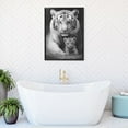 thumbnail image 7 of WFSposter Black and White Tiger Canvas Wall Art Tiger Mom with Cub Picture Wild Animal Painting Modern Artwork for Home Decor, 7 of 7