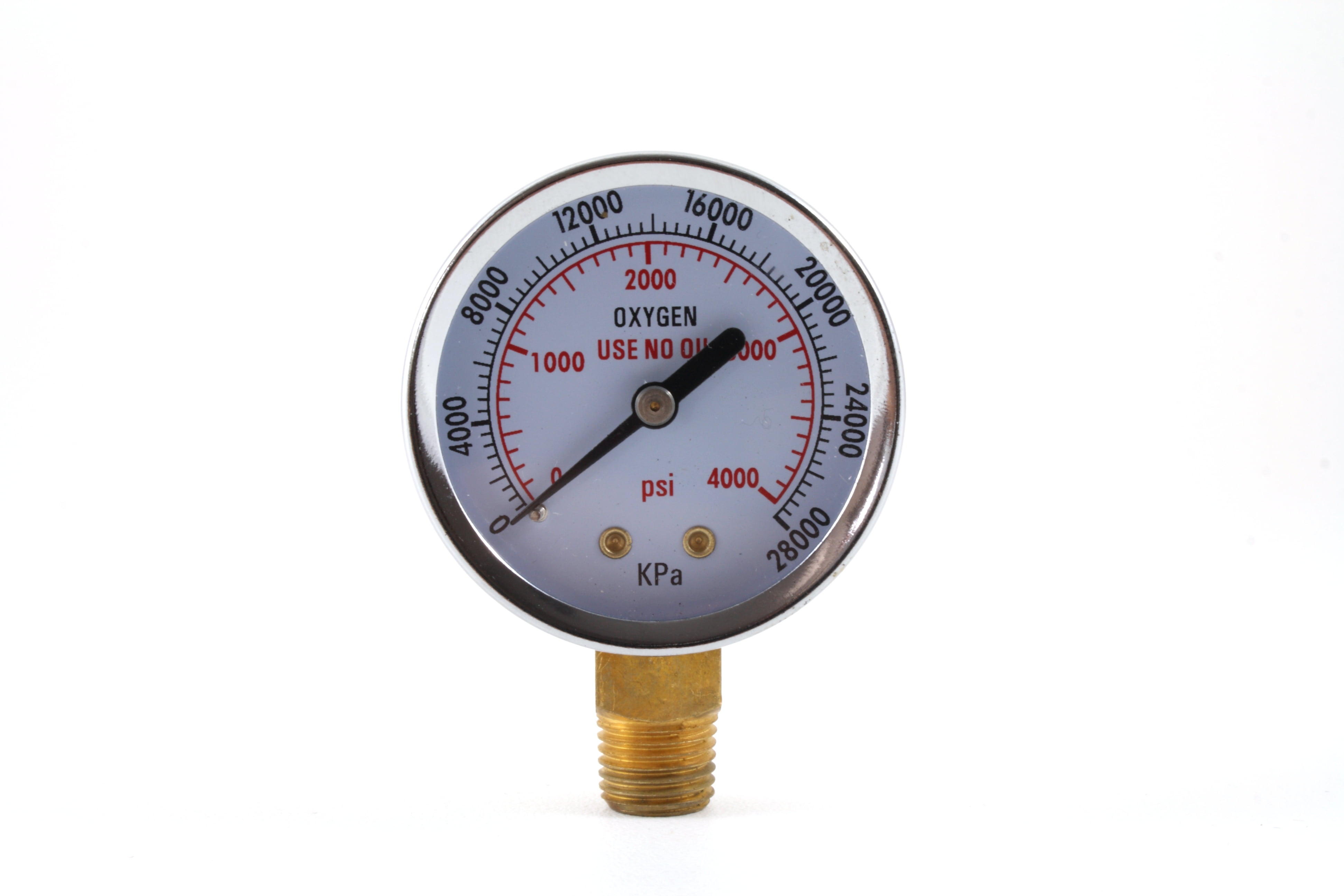 High Pressure Gauge for Oxygen Regulator 0-4000 psi - 2 inches