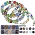thumbnail image 1 of 1000 Unids de Facetado Facetor de Espaciador Sueltos Hecho DIY Mujeres Pulseras Collar Anklet Joyas Haciendo Pendiente en 4 perfecl Cuentas espaciadoras, 1 of 8
