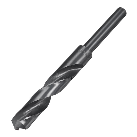 Reduced Shank Drill Bits 15.5mm High Speed Steel HSS 9341 Black Oxide with 1/2 Inch Straight Shank