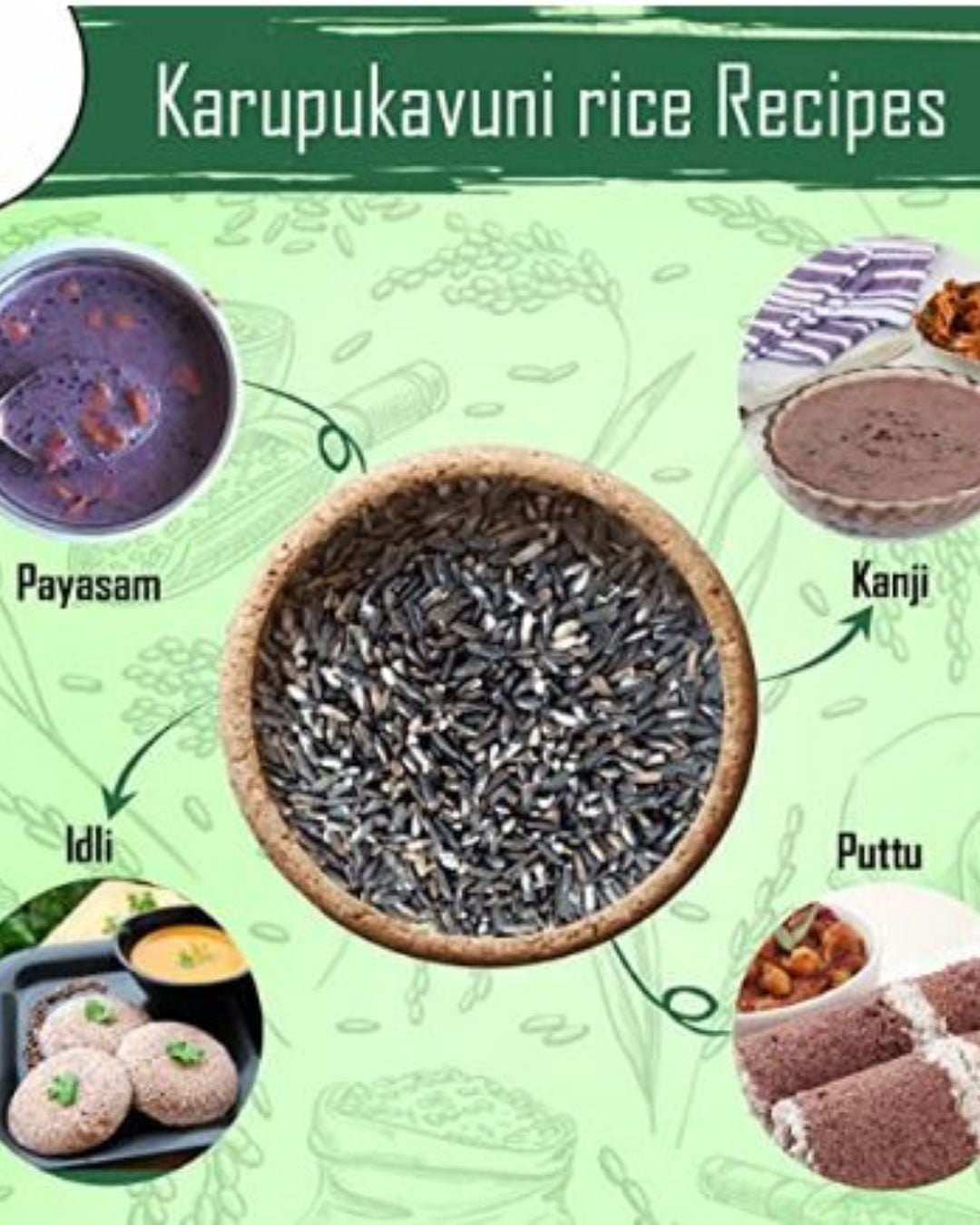 Shastha Heritage Karuppu Kavuni Black Rice, 2 lbs, pack of 2
