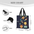 thumbnail image 3 of Wukai Space Print Reusable Grocery Bag Shopping Bags with Zipper Shoulder Shopping Handle Bag Suitable for Outdoor Convenient Daily Bag, 3 of 8