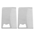 thumbnail image 4 of Stainless Steel Hair Grooming Comb For Men With Bottle Opener Anti Static Feature Silver Color 8 50X5 00X0 20CM 2Pcs, 4 of 5