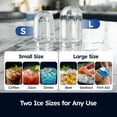 thumbnail image 3 of SIMZLIFE Portable Countertop Ice Maker Machine, 26 lbs Ice Per Day, 9 Bullet Ice Cubes Ready in 6 Minutes, Small & Large Ice Sizes, Self-Cleaning, 1.1L Water Tank, Ice Scoop & Basket, Pink, 3 of 12
