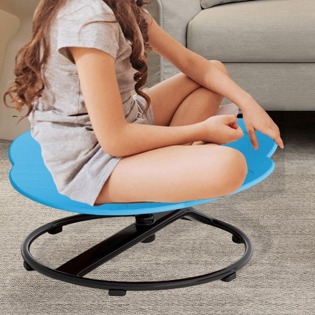 Silla giratoria sensorial para niños, ergonómica, encantadora, antideslizante, juguete de entrenamiento de integración sensorial para regalo, sala de Azul