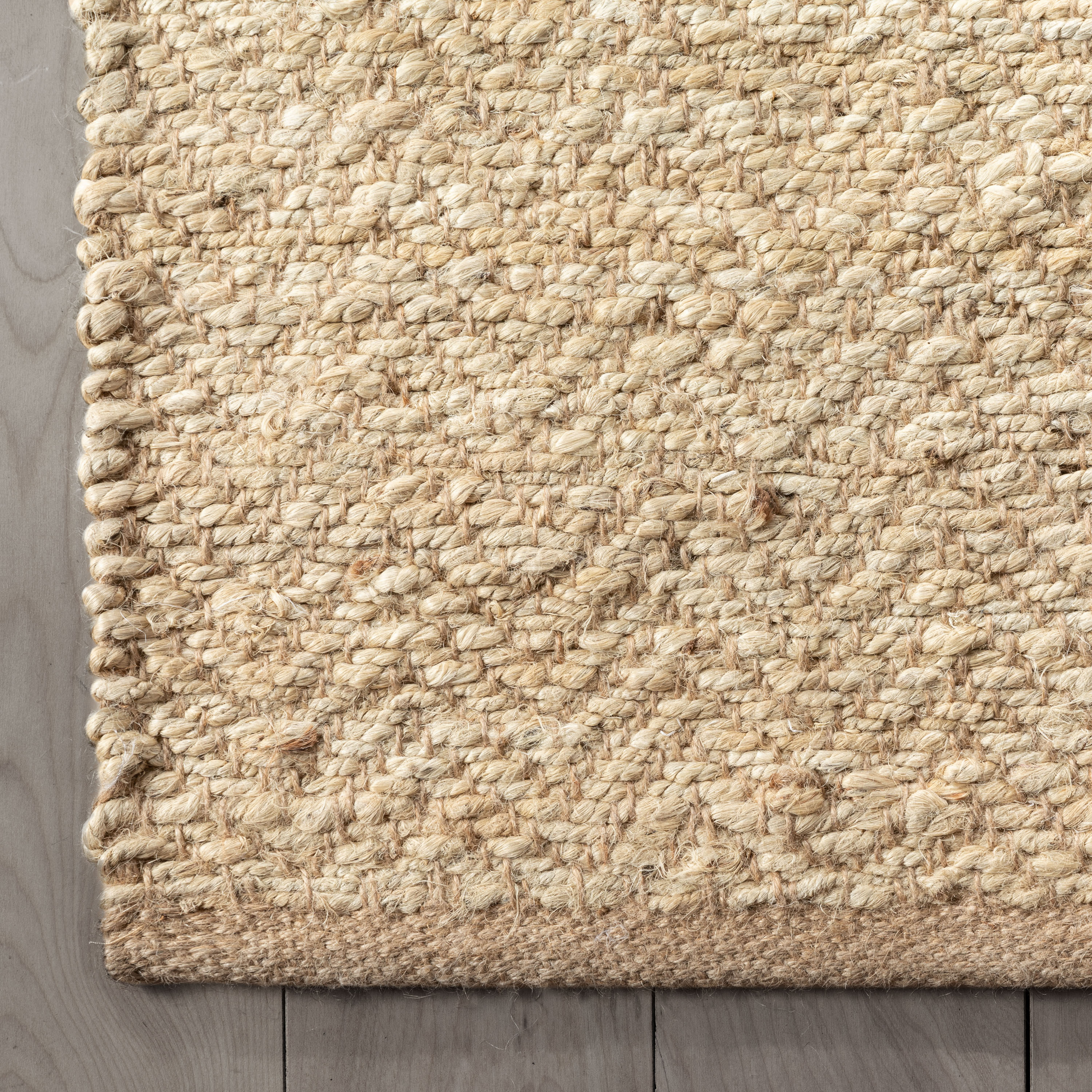 Well Woven Suri Chevron Hand-Made Area Rug, 5' x 7.5', Natural, Organic Look, Suitable For High-Traffic Area, Hand-Woven Jute