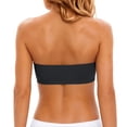 thumbnail image 4 of VISALY Plus Size Front Closure Strapless Bandeau Bras Wireless Push Up Comfy Padded Bralettes Strapless Front Buckle Bandeau Bras Non-Slip Seamless Tube Top Push Up Support Brassiere Black L, 4 of 8