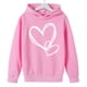 thumbnail image 4 of Sudadera con capucha y estampado de corazón de San Valentín, sudadera de manga larga para niños y niñas, chaqueta para niñas de talla mediana y grande., 4 of 7