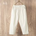 thumbnail image 3 of Pantalones de verano 2023 para mujer, pantalones harén de algodón, pantalones holgados informales de cintura alta, ropa de mujer de gran tamaño, moda de color sólido, 3 of 5