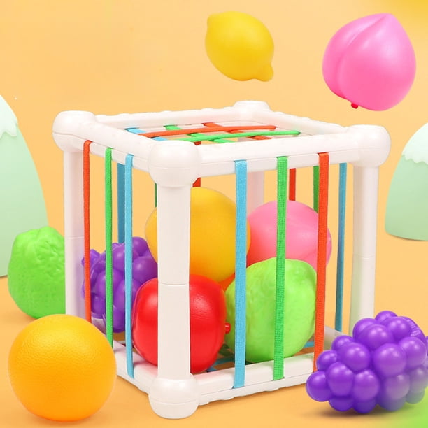 Rainbows Elastic Shape Sorter Toy For Babies Fine Motor Skills Activity With Colorful Stretchy Strings Learning Sensory Play