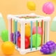 thumbnail image 1 of Rainbows Elastic Shape Sorter Toy For Babies Fine Motor Skills Activity With Colorful Stretchy Strings Learning Sensory Play, 1 of 6