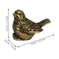 thumbnail image 2 of WEAVILUX Set of 6 Vintage Brass Sparrow Bird Figurines Metal Sculptures for Home Tabletop Decor Display, 2 of 8