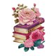 thumbnail image 1 of 5D DIY Parcial Especial en Forma Taladro Diamante Pintura Flores Tres Libros Kit, 1 of 9