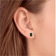 thumbnail image 3 of Pompeii 1 1/3ct Green Tourmaline Diamond Studs 14K White Gold (G,I2), 3 of 6