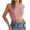 Pink, variant on TSADFHJI White Tank Tops Women Plus Size Women's Round Neck Sleeveless Knitted Slim Fit Casual Open Navel Vest L White