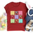 thumbnail image 4 of Plebaso T-Shirts de Pâques pour Femmes Manches Courtes Imprimés Graphiques Hauts Été Décontractés Amples, 4 of 6