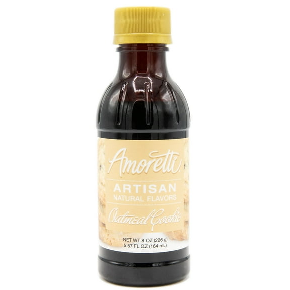 Amoretti - Natural Oatmeal Cookie Artisan Flavor Paste 8 oz - Use In Pastry, Savory, Brewing & Ice Cream Applications, Preservative Free, Gluten Free, No Artificial Sweeteners, Highly Concentrated
