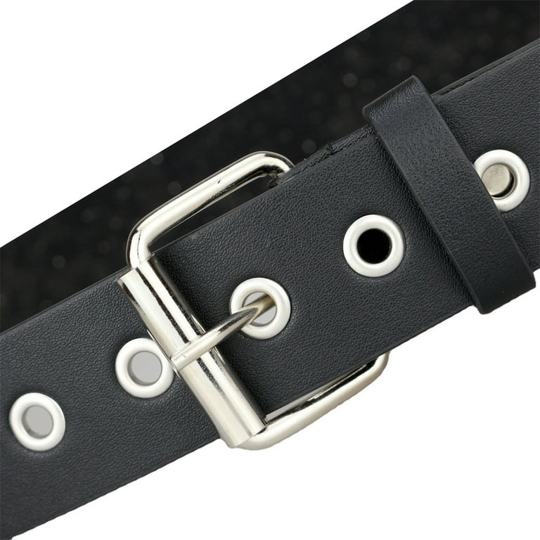 allshope Women Men Belt, PU Leather Rivets Adjustable Cinch Punk Style Belt  Waistband for Street Club 