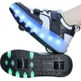 thumbnail image 4 of Kids LED Roller Skate Shoes with Wheel Light up Roller Shoes Kids Skates Sneakers Gift for Girls Boys Children, 4 of 14