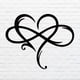 thumbnail image 5 of Muyoka Metal Infinity Heart Art Decor - Letrero personalizado para colgar en la pared Love Heart Shape Infinity Symbol Metal Heart Love Sign Decoraciones Regalo familiar para parejas, 13 "* 11" Muyoka Hogar, 5 of 7