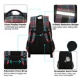 thumbnail image 4 of FORMRS Unisex Backpack Elementary School Travel Bookbag with Reflective Stripes, Warm Tartan Mosaic, 4 of 7