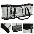 thumbnail image 1 of Bolsa de Libro de Gran Capacidad, Bolsa de Almacenamiente de Póster Grande, Transparente Que Transporta El Tipo de Cremallera Duradera para Maestros Colección de Libros de, 1 of 7