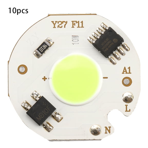 10-Pack AC220V 10W High-Brightness Integrated COB LED Spotlight Bulbs, Green Light Source