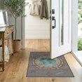 thumbnail image 2 of ODIKA 2'x3' Washable Doormat Non-Slip, Low Pile Plane Border Educational Motifs Cartoon Galaxy Constellation Rocket Flowing for Entryway, Kitchen, Laundry Room, 2 of 7