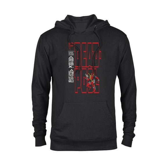 Marvel Deadpool Nerdy Thirty Retro Comic Cover - Pullover Hoodie for Adults - Customized-Black