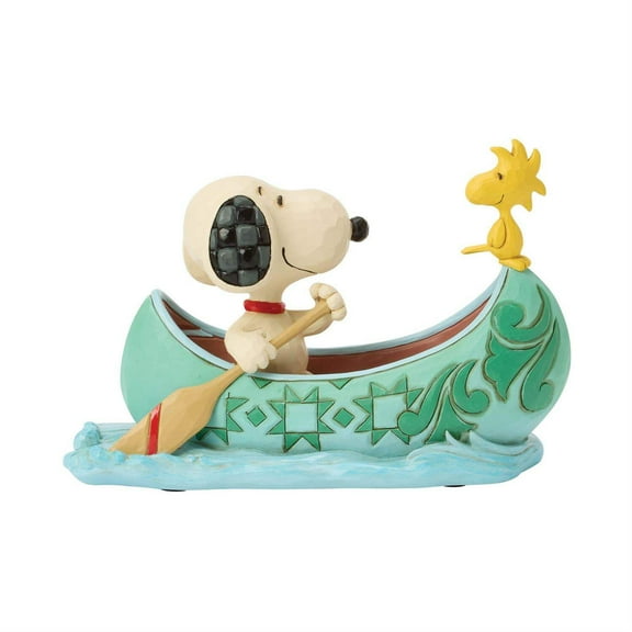 Snoopy and Woodstock in Canoe