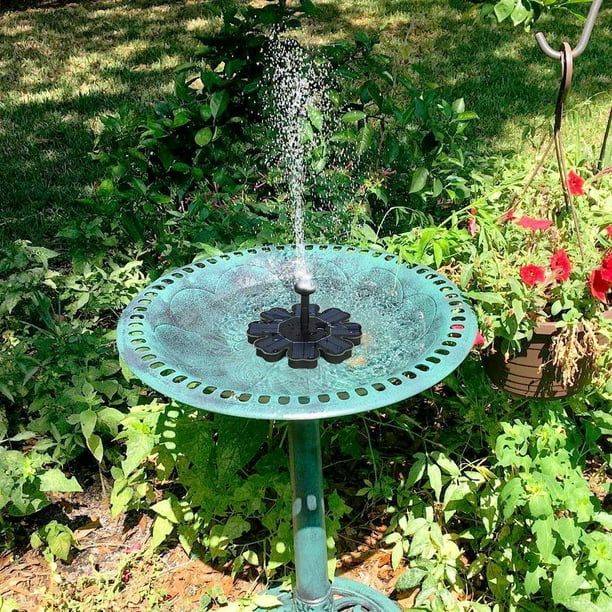 Pompe solaire pour fontaine de bain d'oiseaux, pompe submersible d'arrosage  extérieur, pompes à eau autoportantes avec panneau solaire de 1,4 W pour  patio de bassin de piscine de jardin