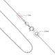 thumbnail image 3 of Colgante Cadena Letras Plata Mujeres Collar 26 Plata Cadena Moda 18 Cuello Sin Pulgada, 3 of 8
