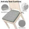 thumbnail image 3 of Shinnwa Chair Cushions for Kitchen Chairs Set of 4 Dining Chair Pads with Ties U Shaped Non Slip Back Removable Cover 16" x 16.5" Gray, 3 of 7