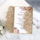 thumbnail image 4 of 25 piezas, flor rosa, invitación de boda, matrimonio con papel de perla, corte láser, tarjeta de felicitación, suministros para fiestas, 4 of 4