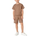 thumbnail image 4 of Ugoldhm Boys' Versatile 2-Piece Set – Solid Color T-Shirt and Shorts, Summer Everyday Wear（1-14 Years), 4 of 7
