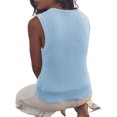 thumbnail image 5 of Womens Summer Sweater Vest Sleeveless Ribbed Knit Tank Tops Going Out Casual Basic Scoop Neck Tshirt, 5 of 6