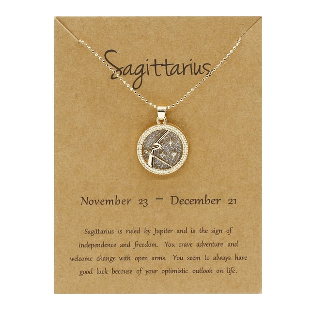 Sweater Chain Day and Night Twelve Constellation Necklace Couple Necklace