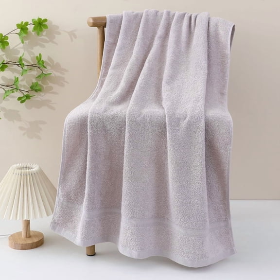 Zhuge 100% Cotton Ultra Soft Bath Towel, 47*27in Quick Dry Lightweight, 1 Piece for Gym/Travel/Camp/Pool, Grey