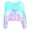 Blue Multi, variant on Ladies Lilo and Stitch Sweatshirt - Ladies Classic Lilo and Stitch Tie Dye Long Sleeve Skimmer
