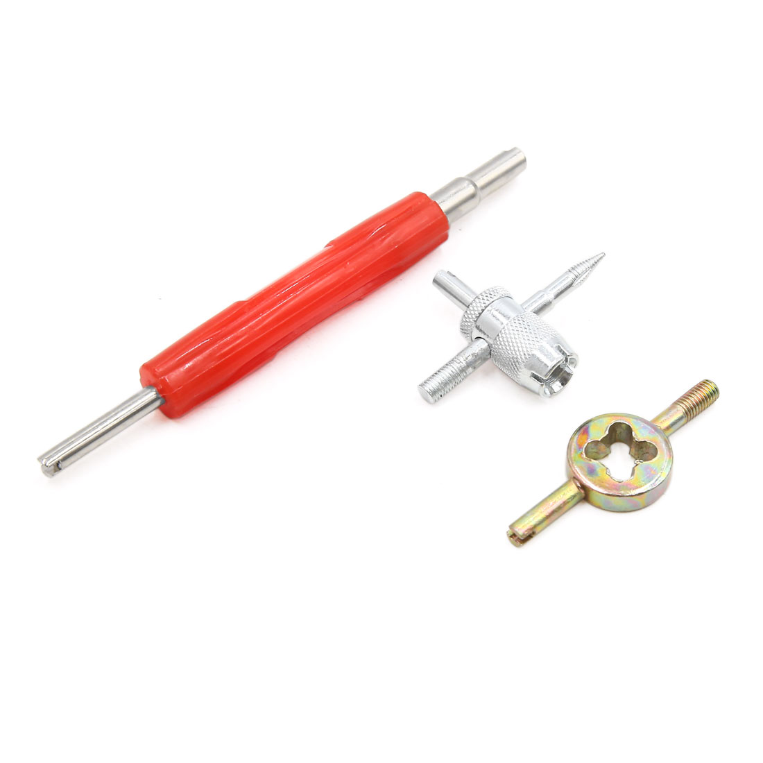 3 in 1 Dual Head Tire Tyre Valve Stem Core Remover Wrench Set for Car