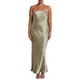 thumbnail image 1 of Faithtur Nouvelle Mode Femmes Robe Sans Manches Couleur Unie Bustier Élégante une Pièce, Robe de Banquet de Mariage Cocktail, 1 of 5